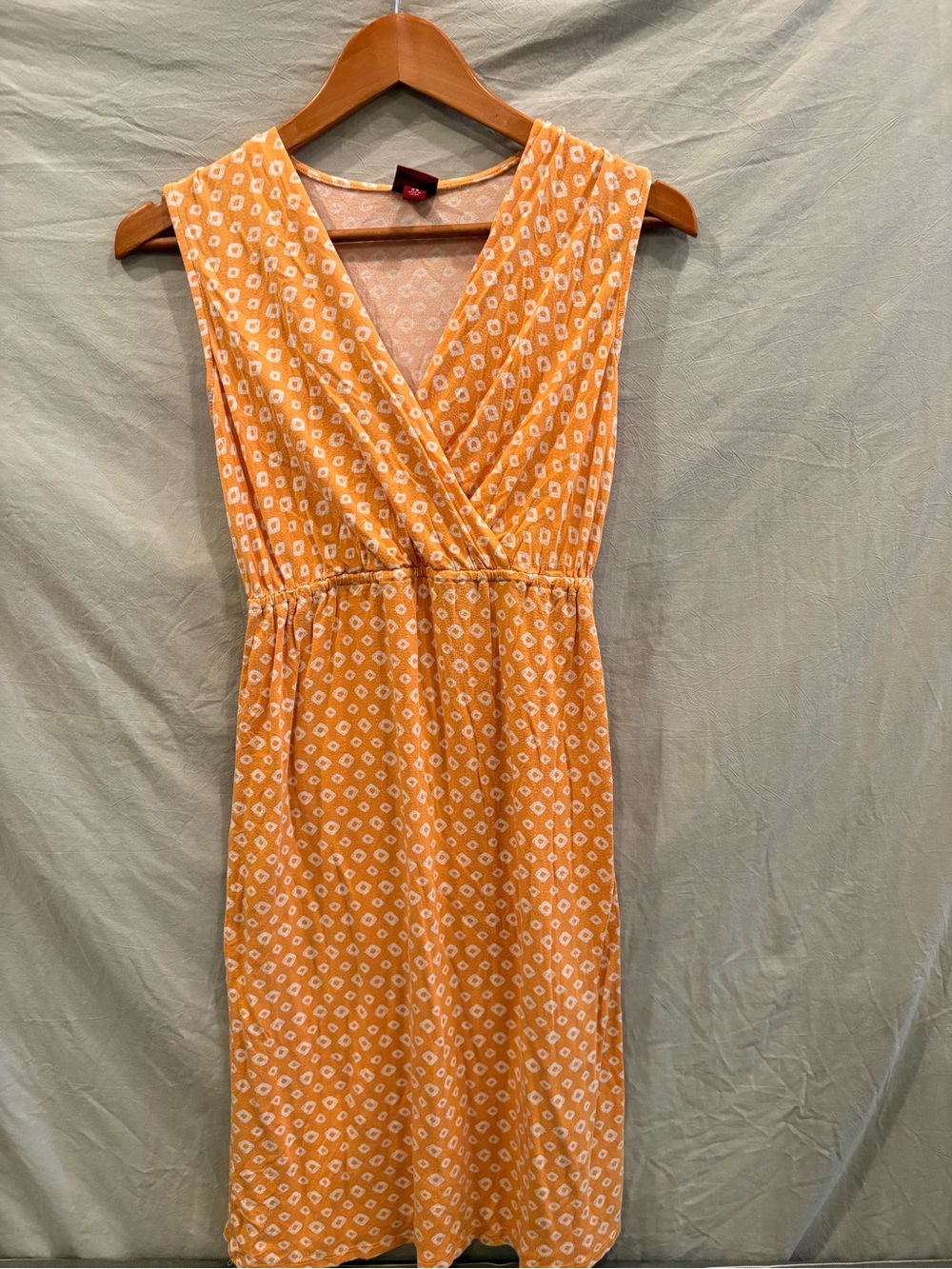 Merona Orange Sleeveless Wrap-Style Day Dress